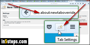 Customize new tab page in Firefox - Step 5