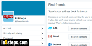 Hide your email address or phone number on Twitter - Step 1